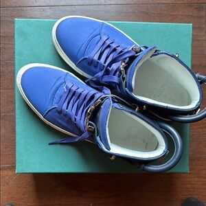 Buscemi Blue High-Top Men's Sneakers